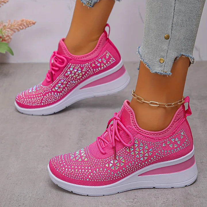 Aurélie – Baskets orthopédiques avec strass scintillants