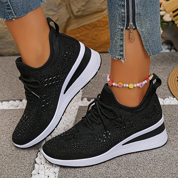 Aurélie – Baskets orthopédiques avec strass scintillants