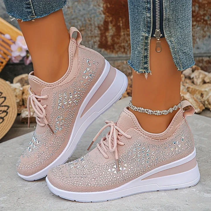 Aurélie – Baskets orthopédiques avec strass scintillants