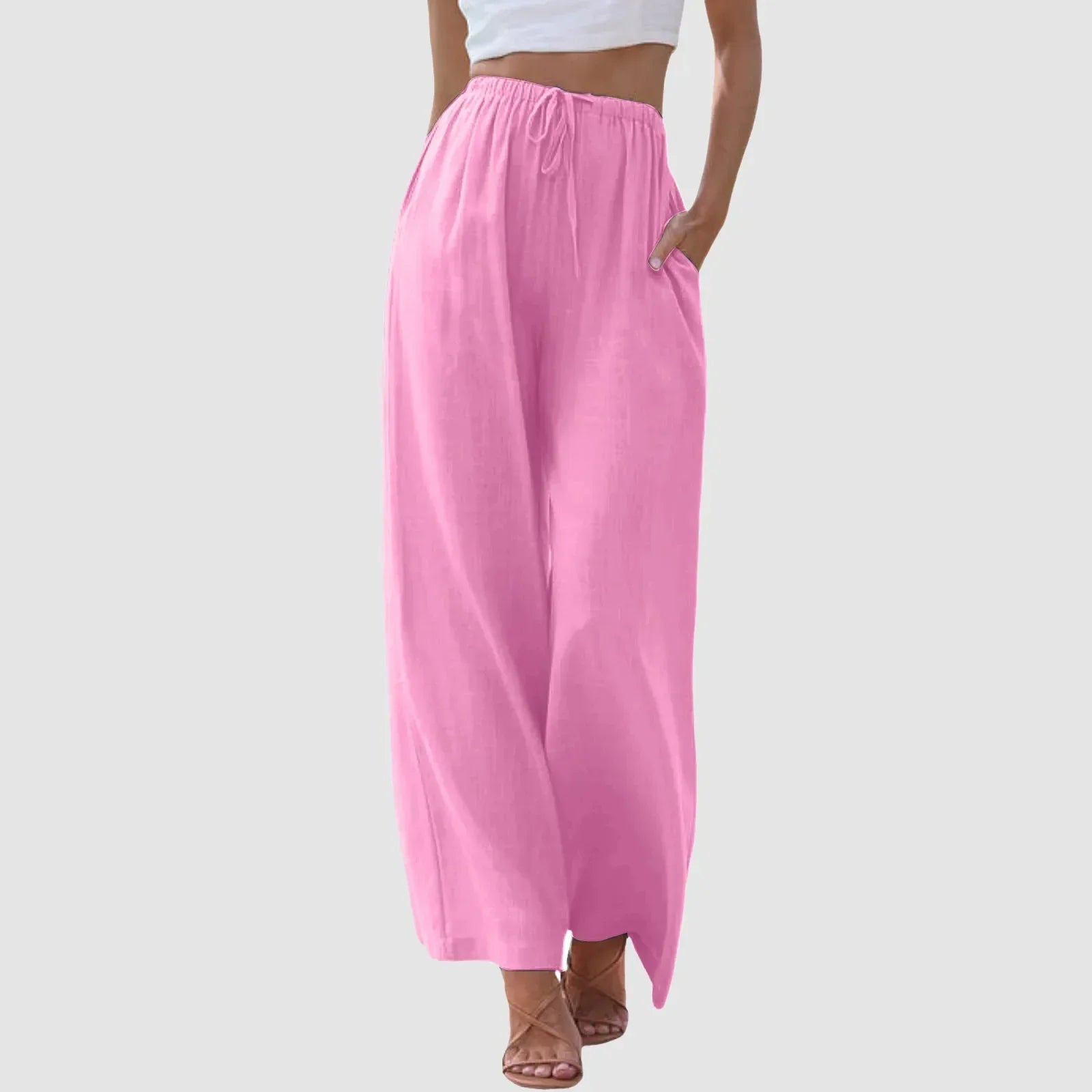 Maison Léa™ | Pantalon confort à jambe large et taille haute