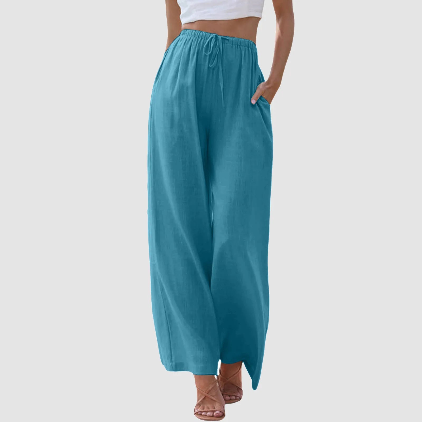 Maison Léa™ | Pantalon confort à jambe large et taille haute