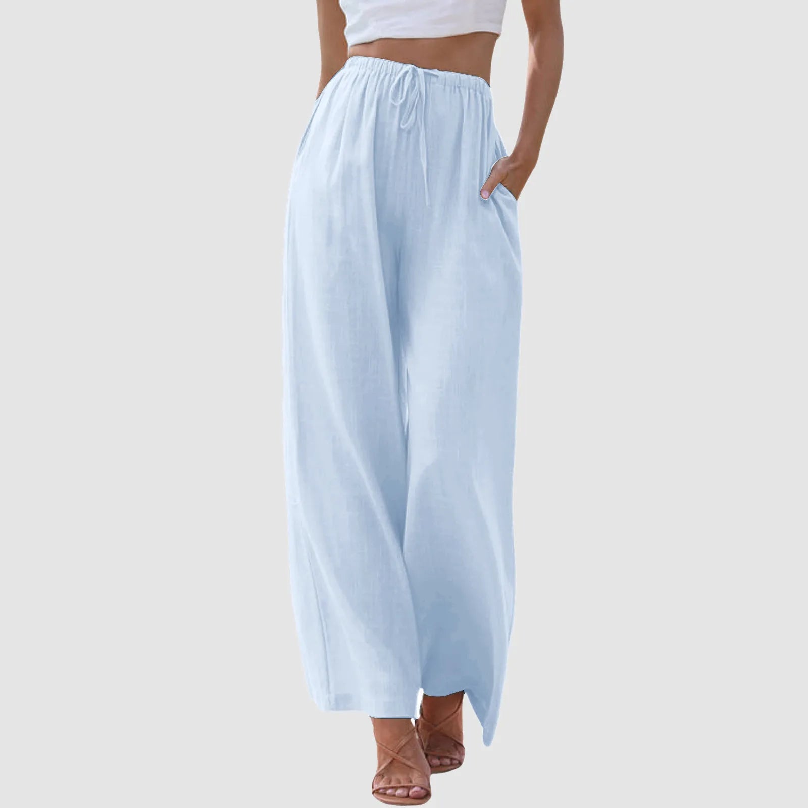 Maison Léa™ | Pantalon confort à jambe large et taille haute