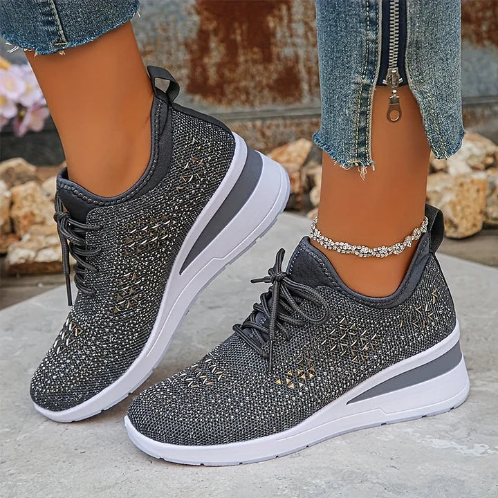 Aurélie – Baskets orthopédiques avec strass scintillants