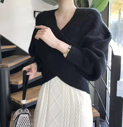 Maison Léa™ | Pull en tricot croisé chic