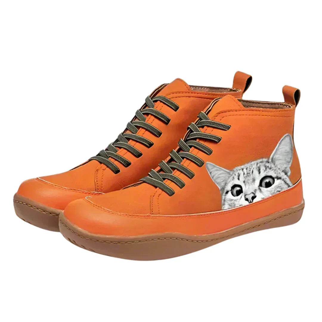 Ariane™ | Bottines en cuir pour amoureuses des chats