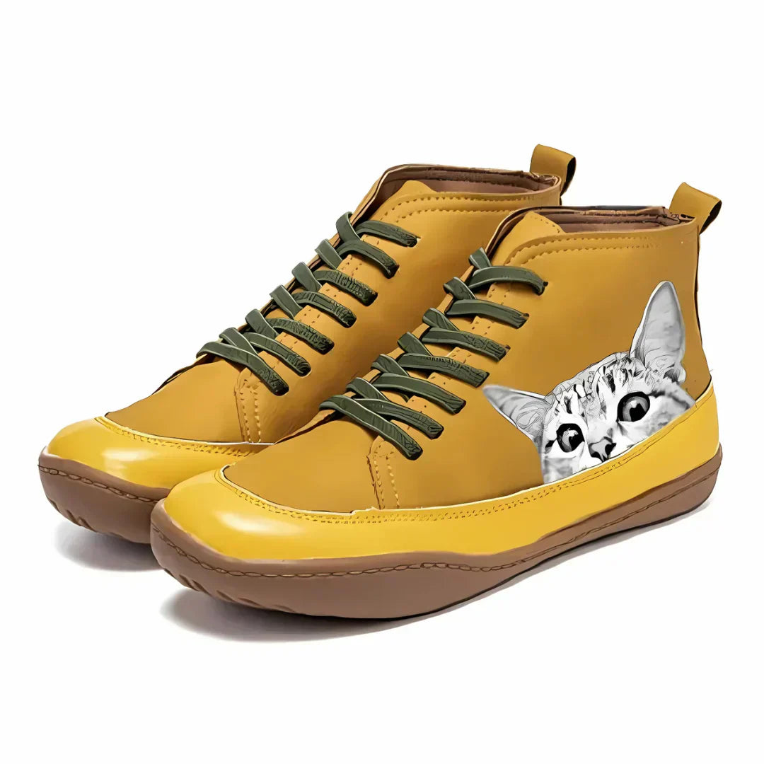 Ariane™ | Bottines en cuir pour amoureuses des chats
