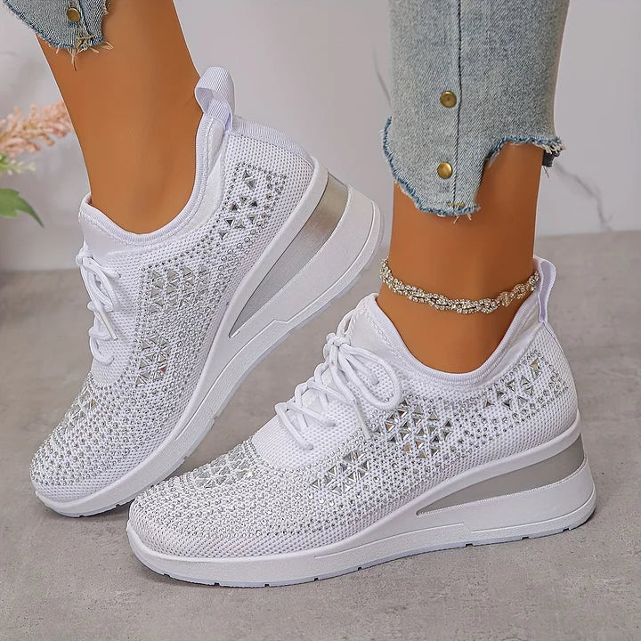 Aurélie – Baskets orthopédiques avec strass scintillants