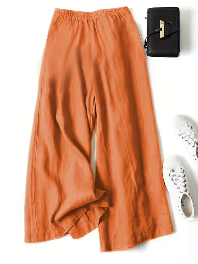 Pantalon large décontracté