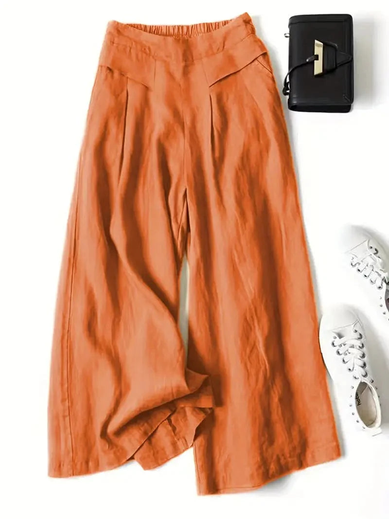 Pantalon large décontracté