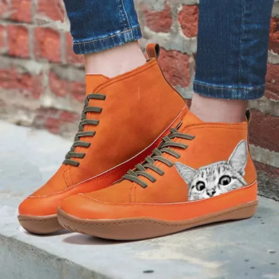 Ariane™ | Bottines en cuir pour amoureuses des chats