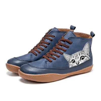 Ariane™ | Bottines en cuir pour amoureuses des chats