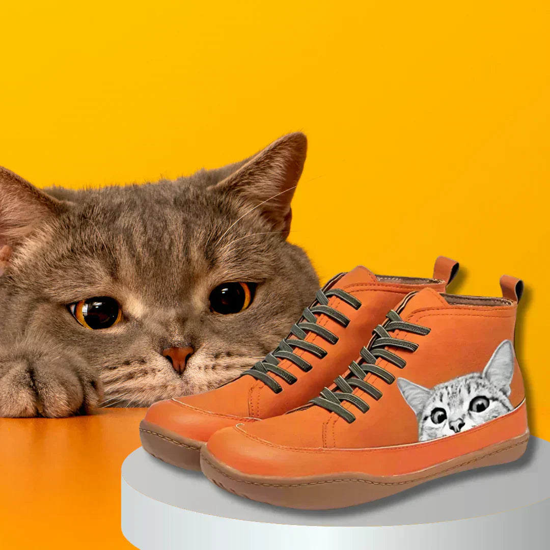 Ariane™ | Bottines en cuir pour amoureuses des chats