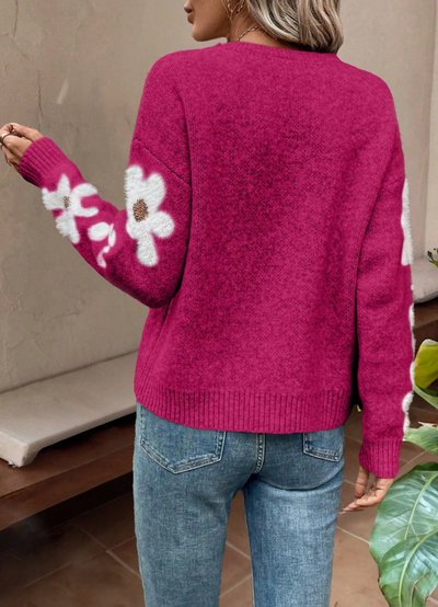 Daisy Drop Knit Sweater