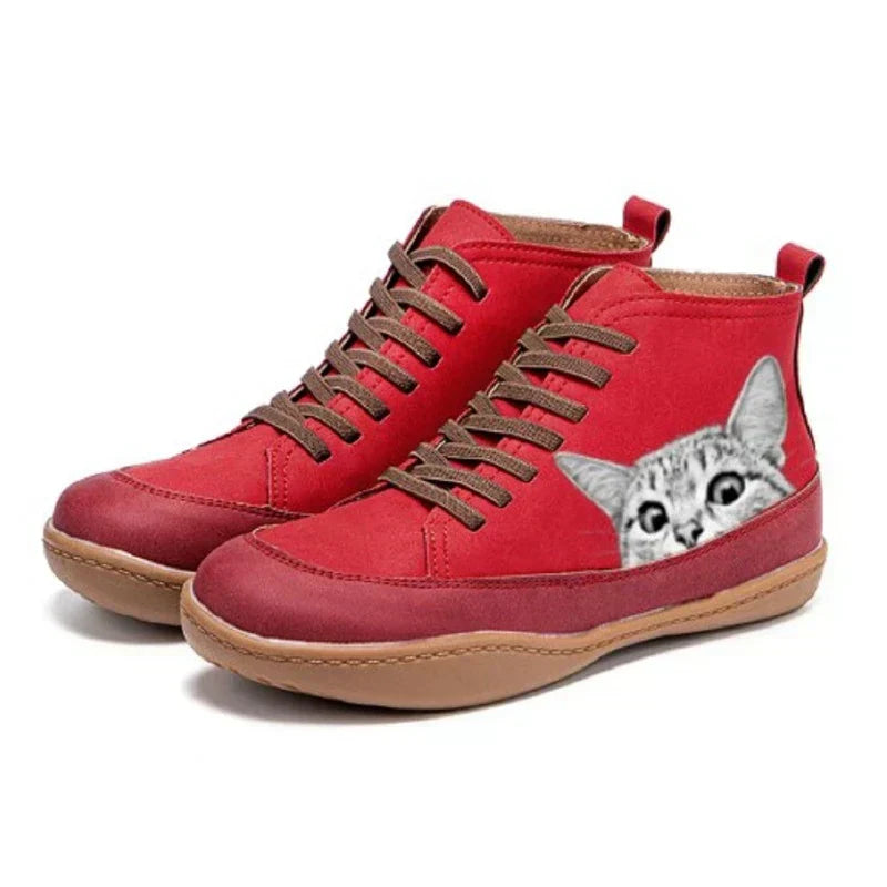 Ariane™ | Bottines en cuir pour amoureuses des chats