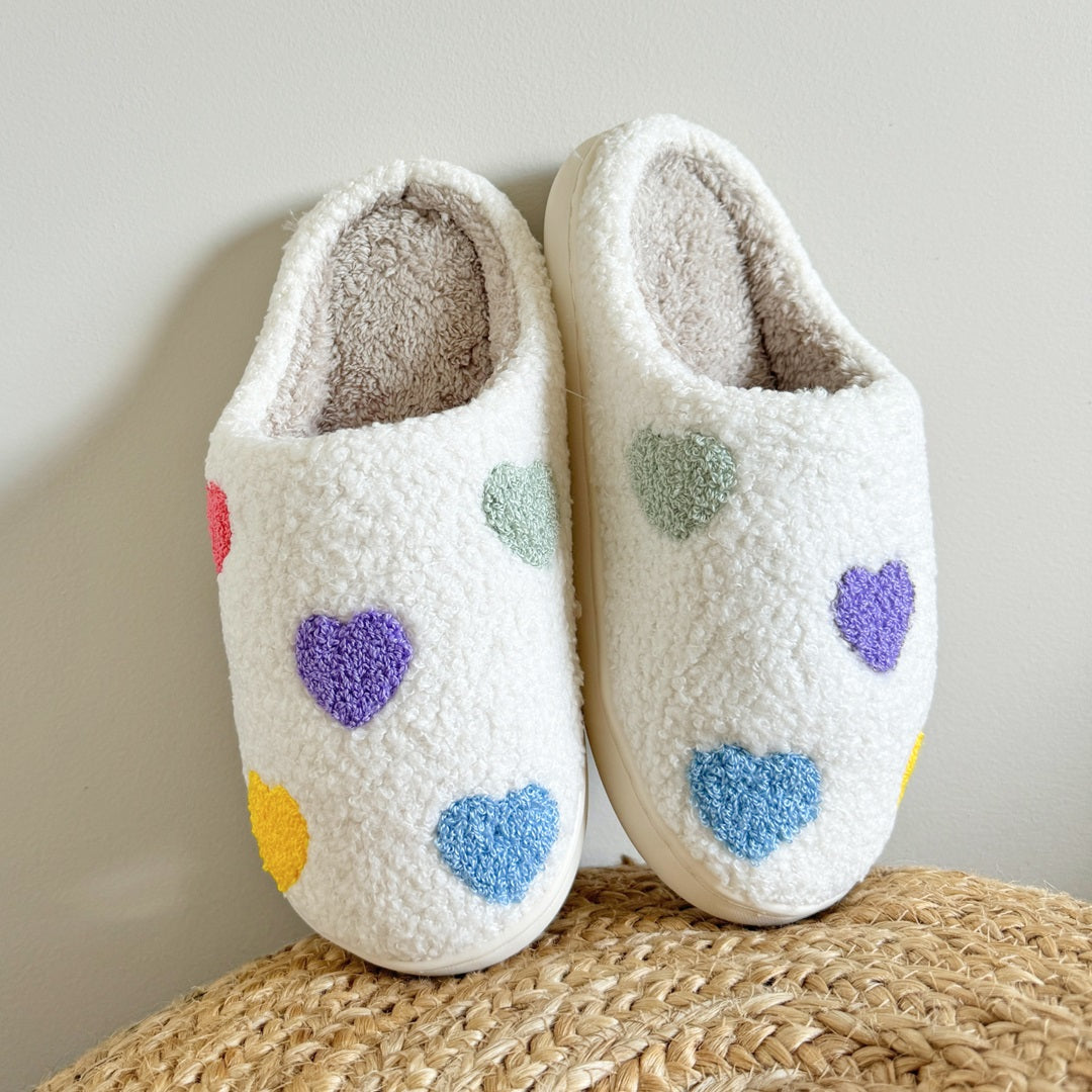 Maison Léa™ | Colourful Heart Slippers