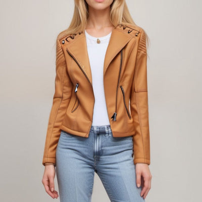 Veste en cuir élégante