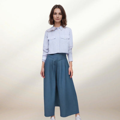 Pantalon large décontracté