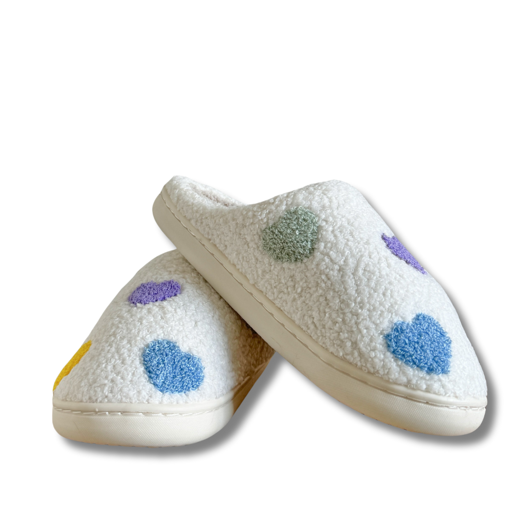 Maison Léa™ | Colourful Heart Slippers