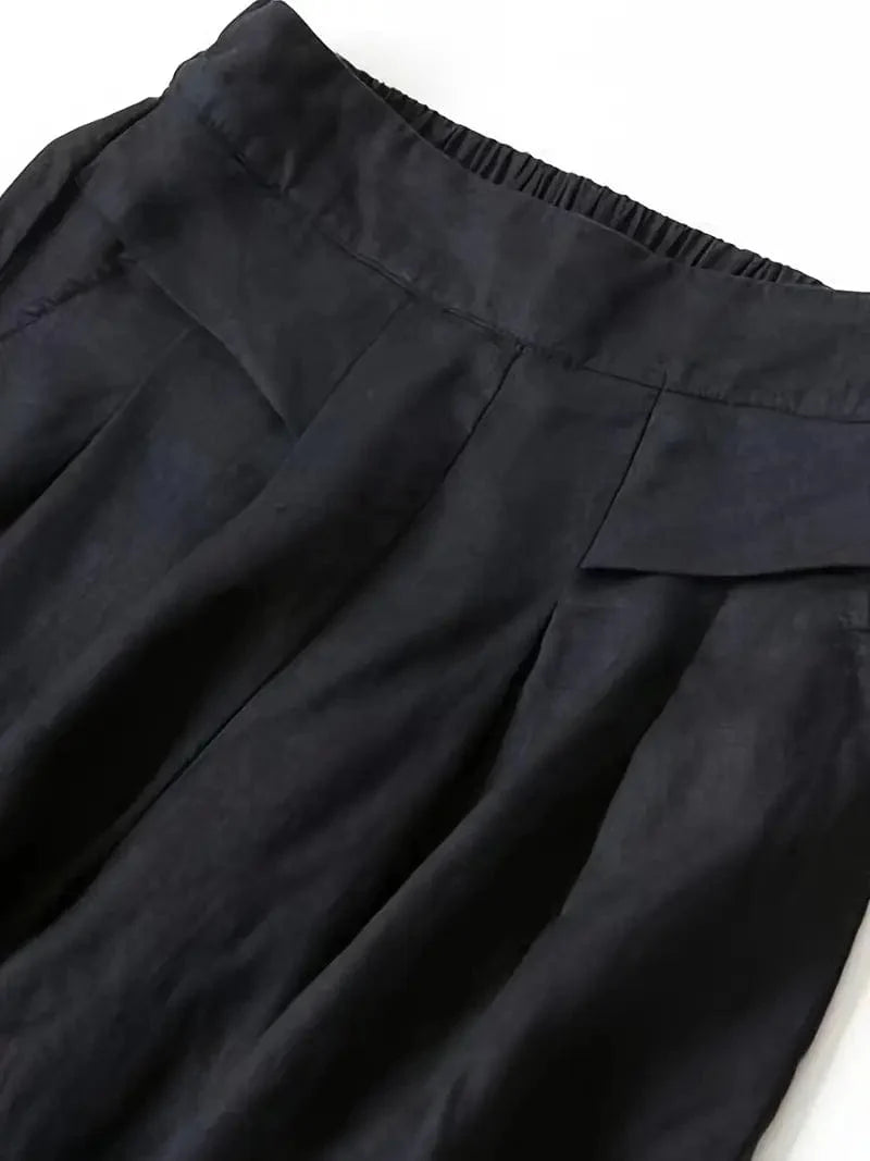 Pantalon large décontracté