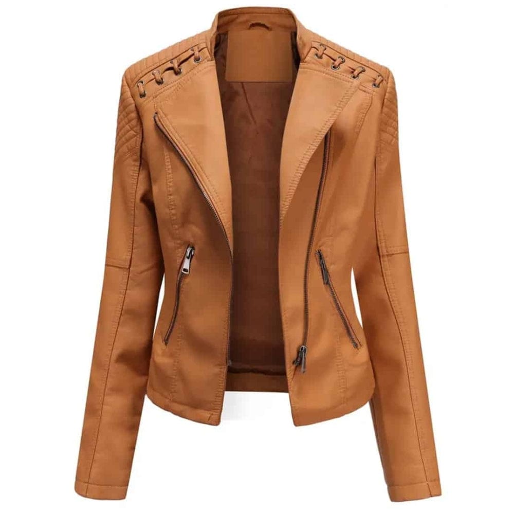 Veste en cuir élégante