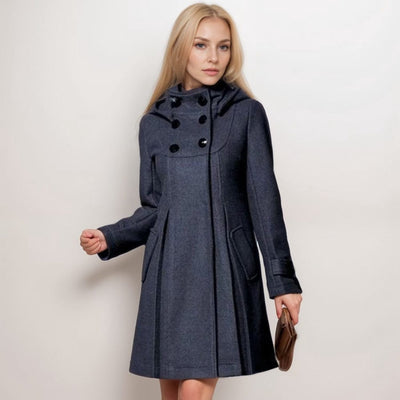 Robe manteau à capuche