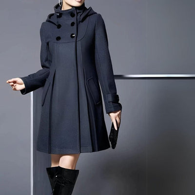 Robe manteau à capuche